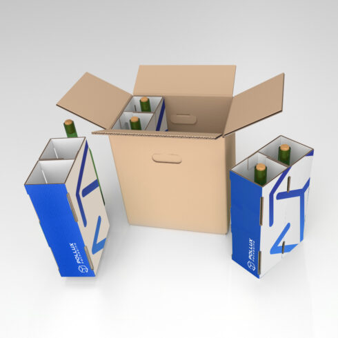 E-commerce boxes and packaging items