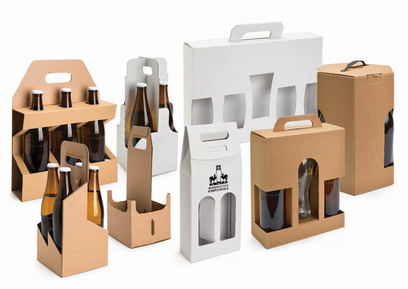 open flute cardboard packaging for bottles